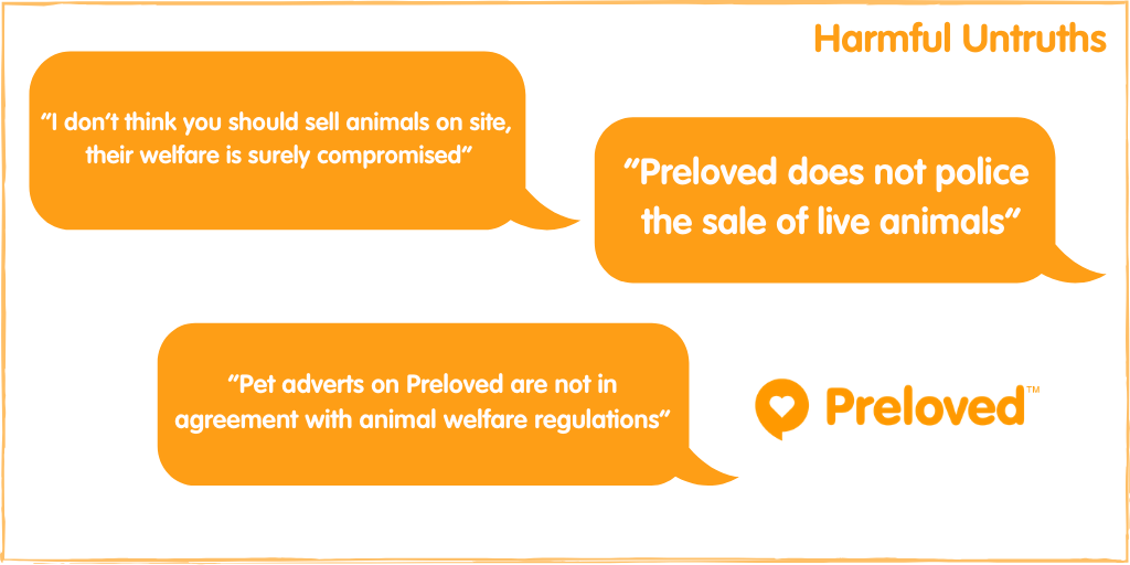 untruths about pets at preloved