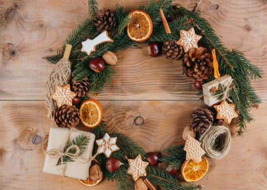 diy zero waste christmas wreath