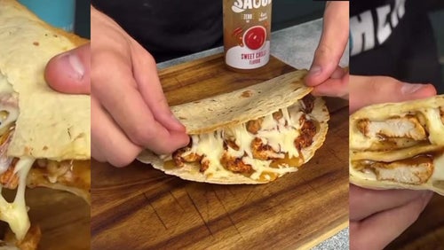 Quesadilla cu piept de pui facut cu aer cald
