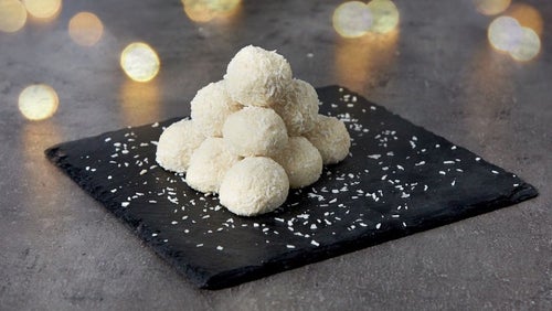 Protein snebolde med hvid chokolade