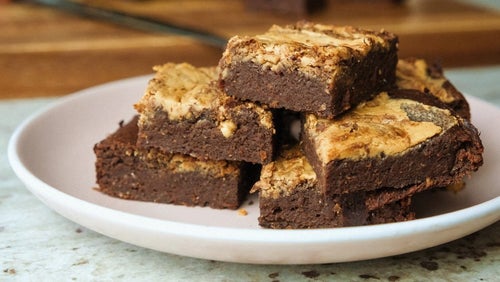 Peanut butter banan brownies