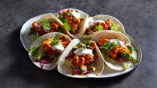 Sprøde veganske buffalo blomkåls tacos
