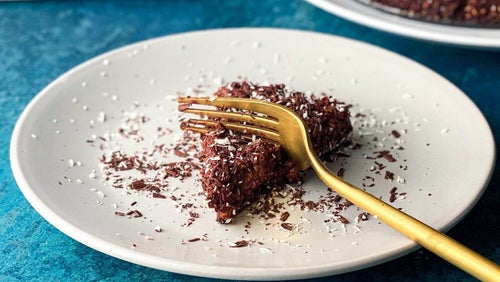No-bake havrekage med chokolade med 4 ingredienser