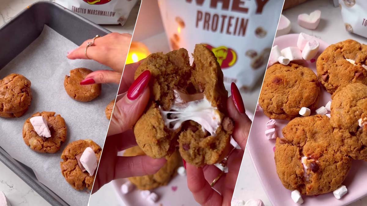 Gooey Marshmallow Protein Cookies