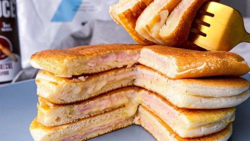 Pandekager med skinke og ost | Ville du prøve denne toastie-pandekage?