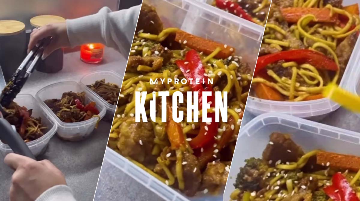 Sprøde nudler med oksekød og honning