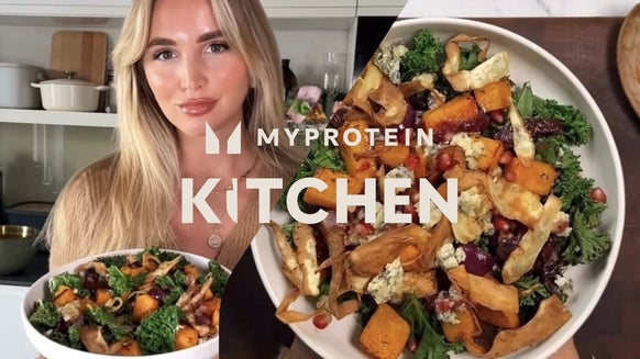 Efterårssalat med butternut squash og grønkål