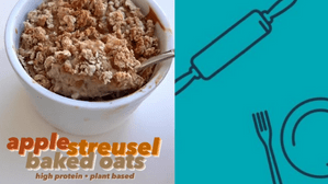 Apple Streusel Baked Oats Recipe | Vegan Protein