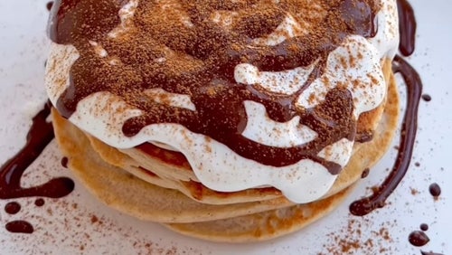 Cinnamon Roll Protein Pancakes Recipe