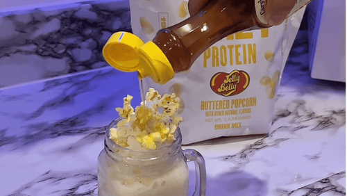 Protein Popcorn Milkshake with Buttered Popcorn Impact Whey