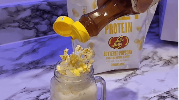 Protein Popcorn Milkshake with Buttered Popcorn Impact Whey