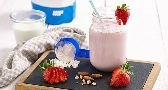 Strawberries & Cream Protein Smoothie Recipe
