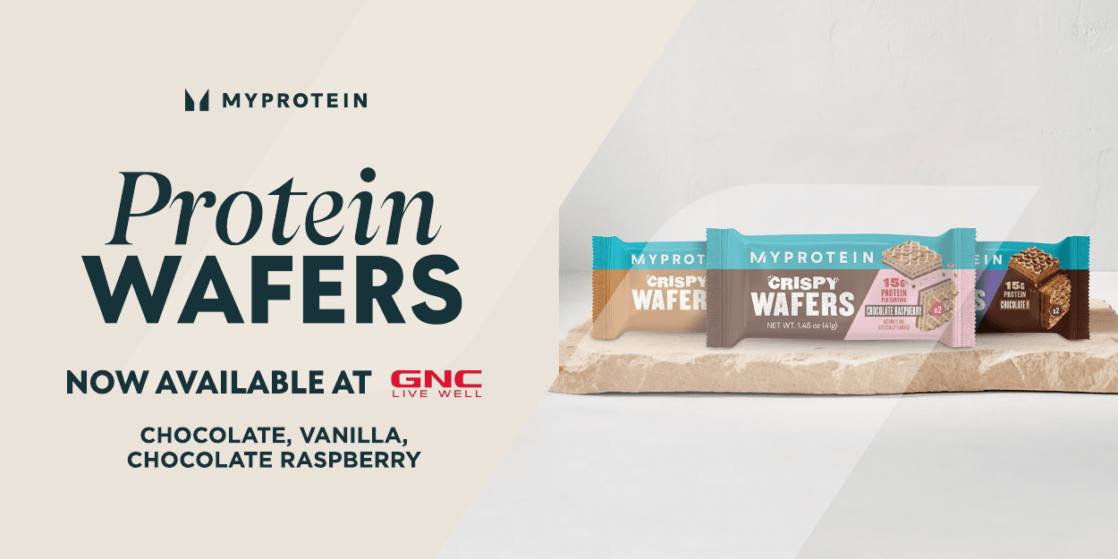 Myprotein x GNC: Crispy Wafers Now Available in Stores & Online