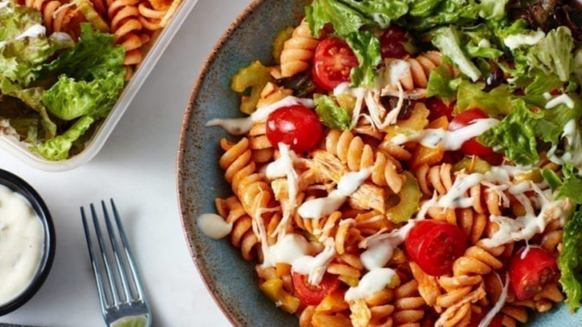 Buffalo Chicken Pasta Salad | 3-Day Chicken Meal Prep