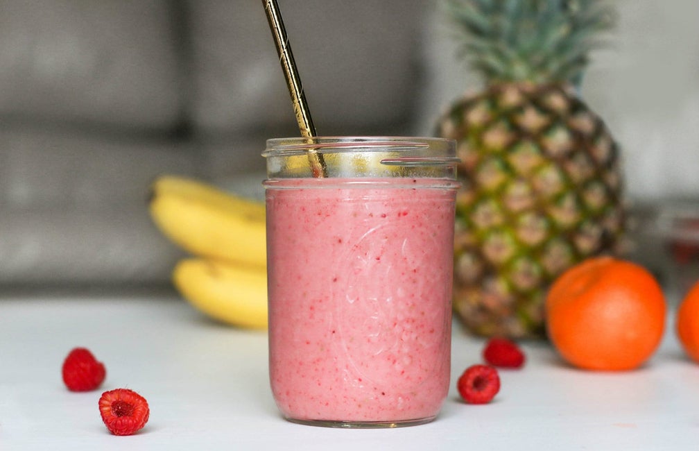 strawberry protein smoothie