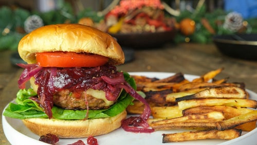 Christmas Turkey & Cranberry Burger