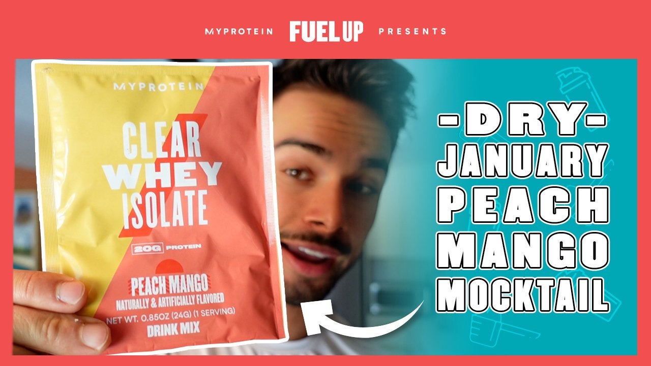Dry January Peach Mango Mocktail | Jordan Morello's Favorite Protein Shake Recipe