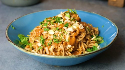 Creamy Peanut Butter Noodles | 15-Minute Vegan-Friendly Dinner