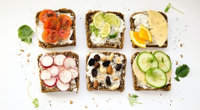 Healthy balanced food selection