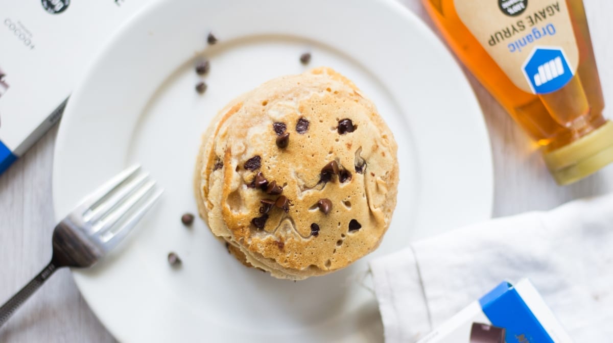 Recette de pancakes aux pépites de chocolat | Recette vegan