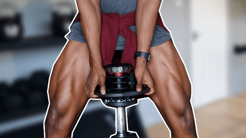 Entraînement des jambes avec haltères
