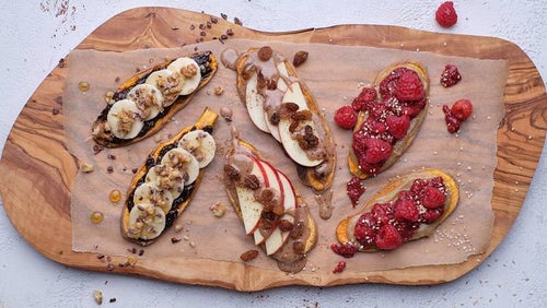 Toast de patate douce au beurre d'amande et aux pommes | Recettes 8fit