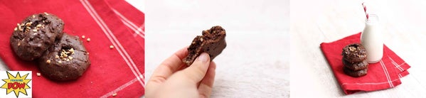 Dunkle Schoko & Haselnuss Proteinkekse