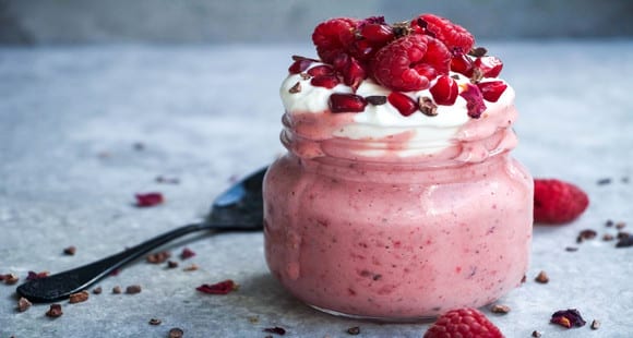 Cremiger Himbeer Milchshake | Vitamin C, Kalzium und Protein