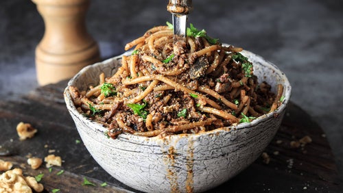 Pilz-Nuss Pasta | Veganes Meal Prep