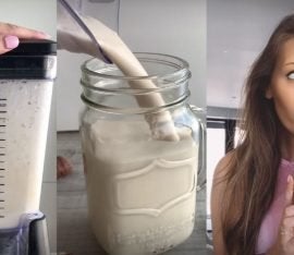 Proteinreicher Haselnuss-Milchshake