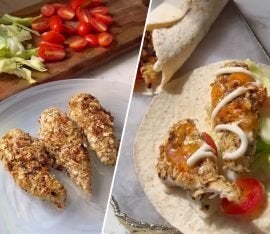 Simple & köstliche Hähnchen-Goujon-Wraps