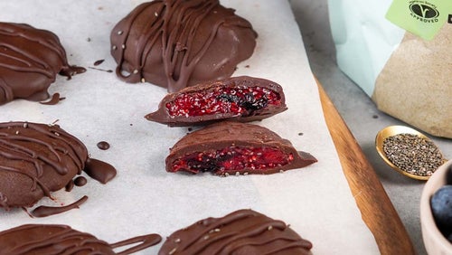 Schoko-Beeren Chia Bites