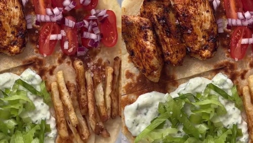 Hähnchen Gyros mit hausgemachter Tzatziki Soße