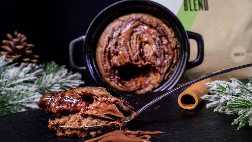 Zimt-Swirl Protein Kuchen