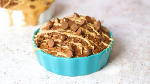Proteinreiche Schokoladen Baked Oats