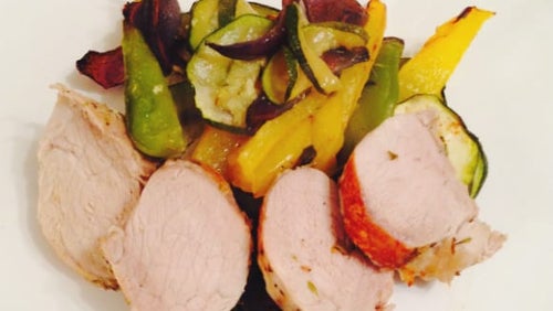 Schweinebraten mit Gemüse