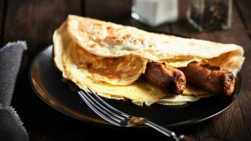 Herzhafter Frühstücks-Pfannkuchen