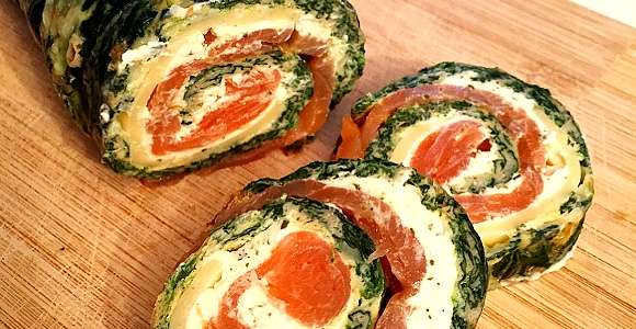 Spinat-Lachs-Rolle