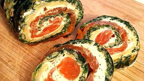 Spinat-Lachs-Rolle