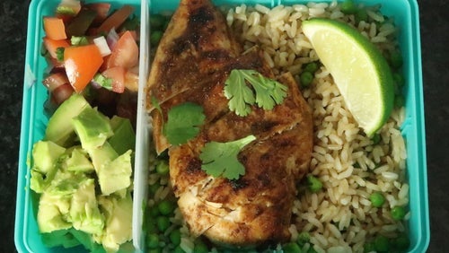 Jerk Chicken Meal Prep Box | Hähnchen auf jamaikanische Art