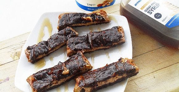 Snickers Riegel | Protein Snack Rezept