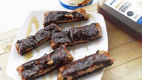 Snickers Riegel | Protein Snack Rezept