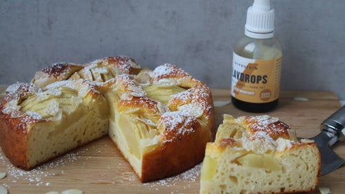 Fluffig-weicher High Protein Apfelkuchen