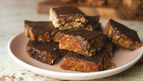 Super einfache Erdnussbutter Flapjacks