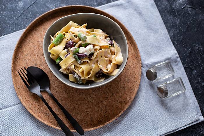 Pasta mit grünem Spargel