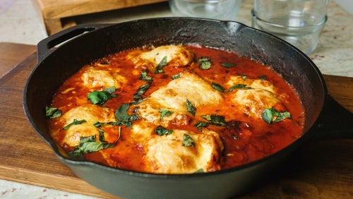 Tomaten-Basilikum Hähnchen mit Käse