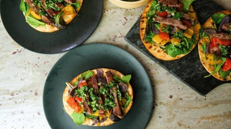 Chimichurri Steak Mini-Fladenbrote