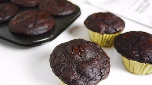 Schokoladen Brownies in Muffinform