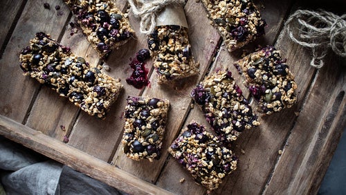 Energie Riegel mit Blaubeeren
