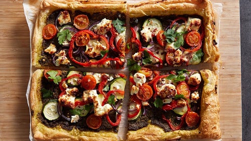 Röst-Gemüse & Feta Blätterteig-Pastete | 20 Minuten Gericht